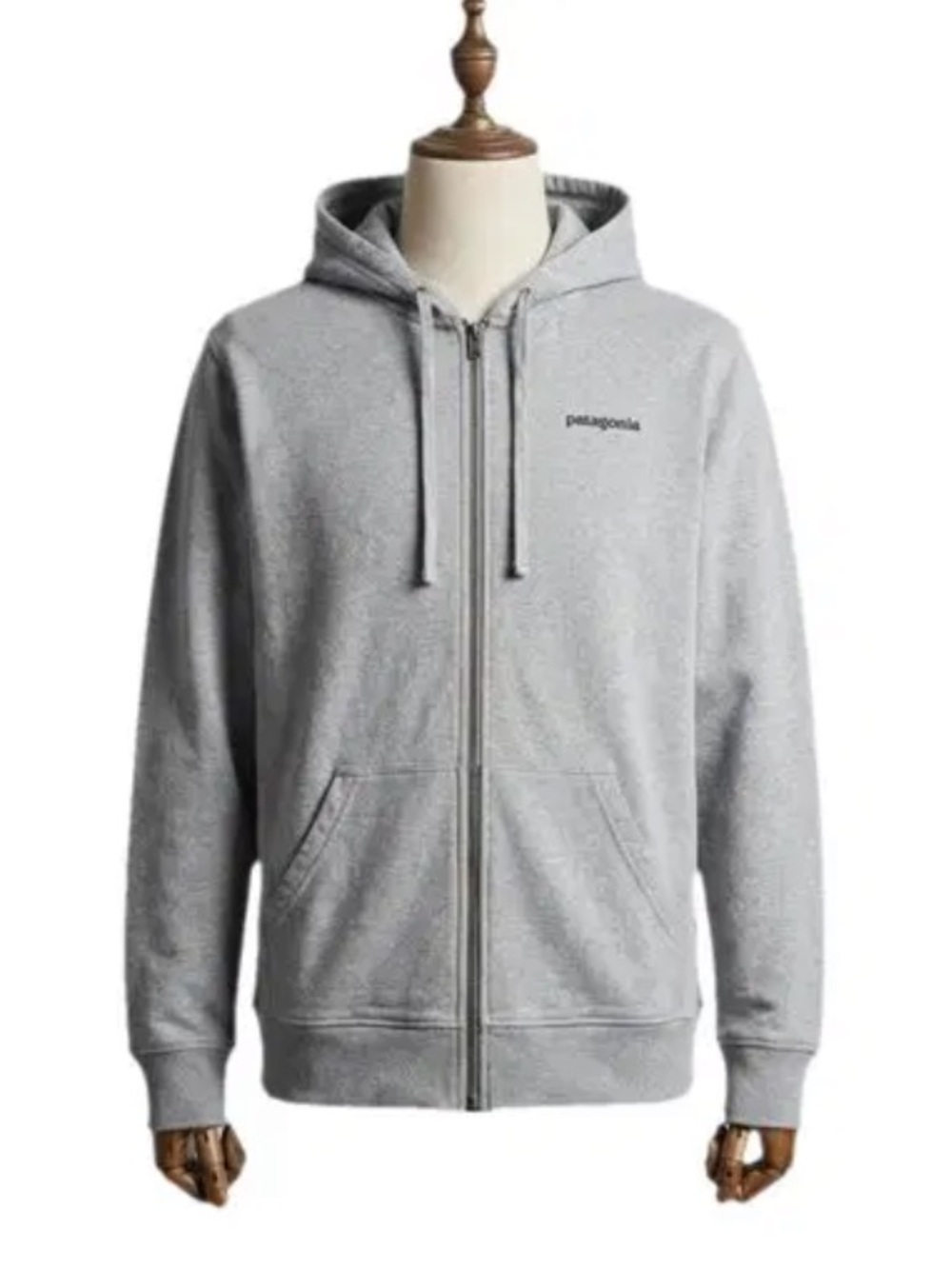 Patagonia Gray P-6 Logo Midweight Full-Zip Hoodie
